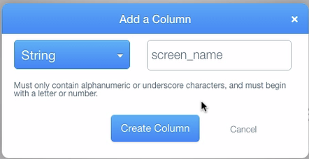 Create screen_name column